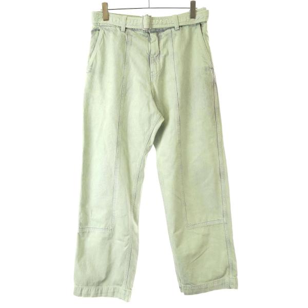 OAMC オーエーエムシー 24SS CORTES JEANS ケミカルウォッシュベルテッドデニムパンツ 24E28OAU42 グリーン 34 OAMC オーエーエムシー 24SS CORTES JEANS ケミカルウォッシュ
