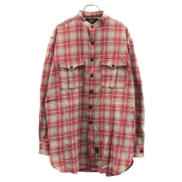 Double RL RRL ダブルアールエル バンドカラーチェックネルシャツ