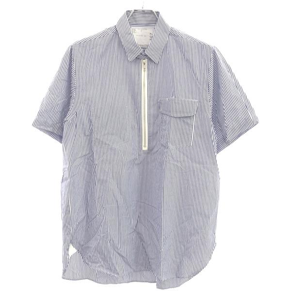 サカイ Sacai マット タフタ ジップ 半袖シャツ