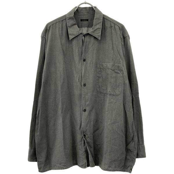 COMOLI（コモリ） 22SS ヨリ杢 オープンカラーシャツ V01-02020 グレー
