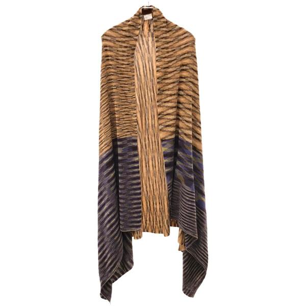 MISSONI（ミッソーニ） ミックスボーダーカシミヤシルク大判ストール