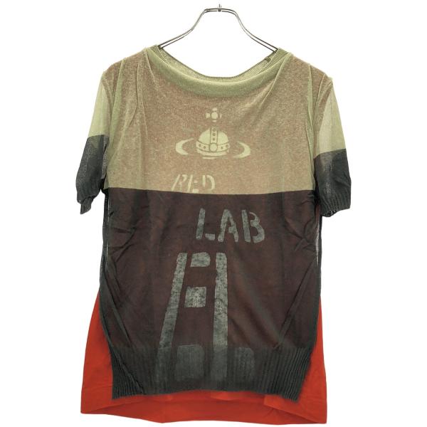 ヴィヴィアンウエストウッド レッドレーベルオーブノースリーブTシャツ S ヴィヴィアンウエストウッド レッドレーベルオーブノースリーブT