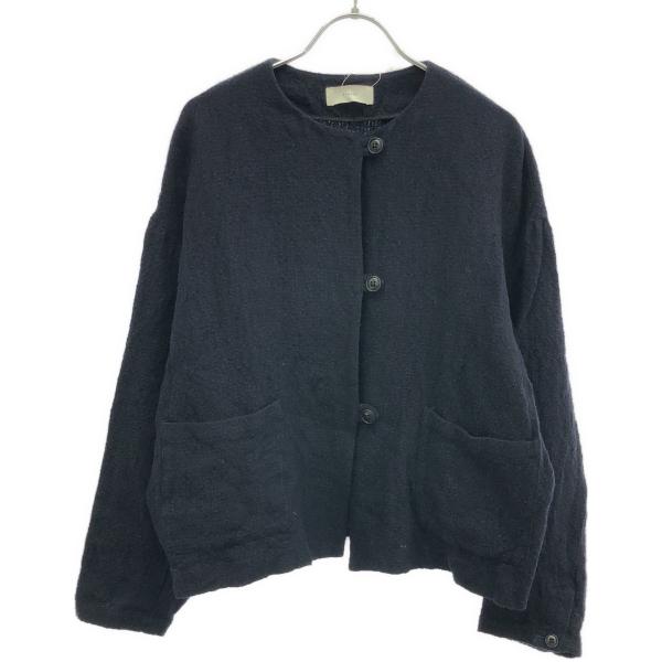 かぐれ kagure 24AW ウールリネンクルーネックジャケット GA47-27S004