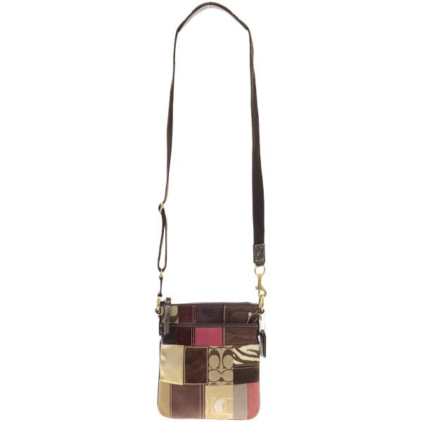 COACH（コーチ） パッチワークデザインショルダーバッグ ミックス