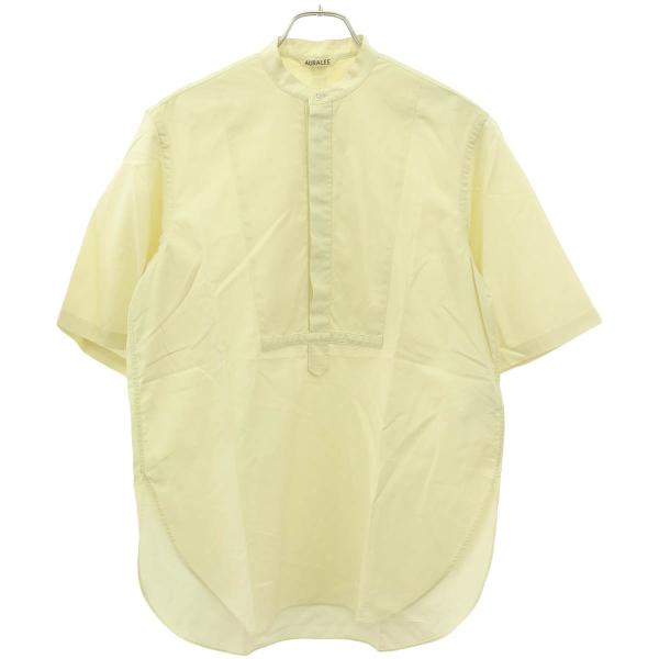 美品オーラリー 24ss フィンクスコットン 半袖シャツ ライトイエロー rm5 AURALEE オーラリー 24SS WASHED FINX TWILL HALF SLEEVED P/O