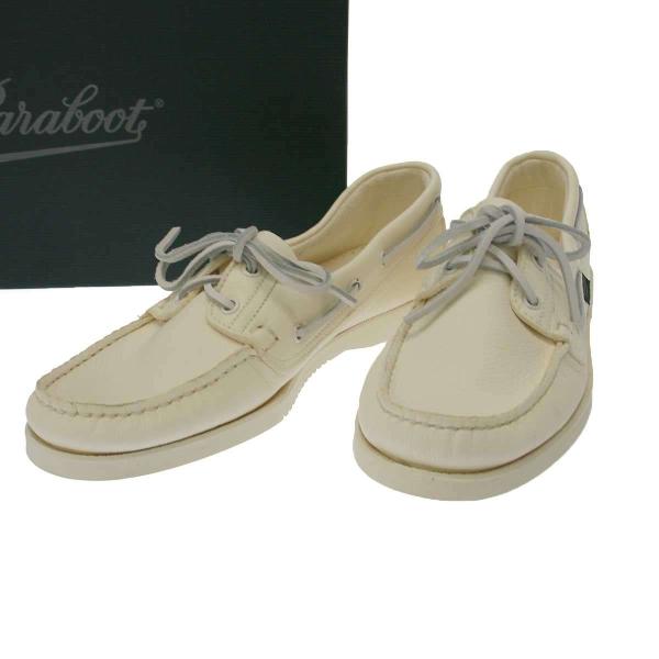 【新品】Paraboot BARTH white パラブーツ バース白 UK7 Amazon | [パラブーツ] デッキシューズ バース ホワイト (BARTH