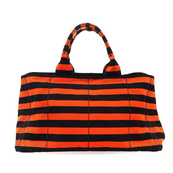 PRADA（プラダ） カナパ ボーダーキャンバストートバッグ B1872B