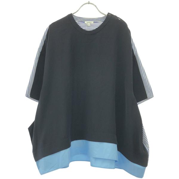 ENFOLD - ENFOLD エンフォルド 24AW SHIRT COMBI PULLOVER シャツコンビネーションプルオーバートップス 300HA230-0560 ミックス 38 ENFOLD エンフォルド 24AW SHIRT COMBI PULLOVER シャツ