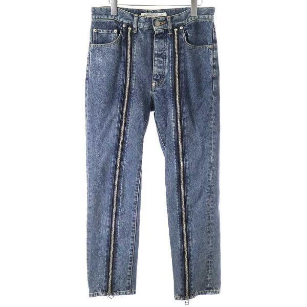 パンツ JOHN LAWRENCE SULLIVAN WASHED DENIM ZIPPED PANTS