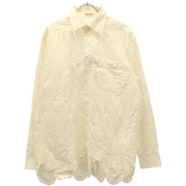 INSCRIRE - INSCRIRE アンスクリア 22SS エンブロイダリーコットンシャツ I22SS-SH59 アイボリー 36 INSCRIRE アンスクリア 22SS エンブロイダリーコットンシャツ