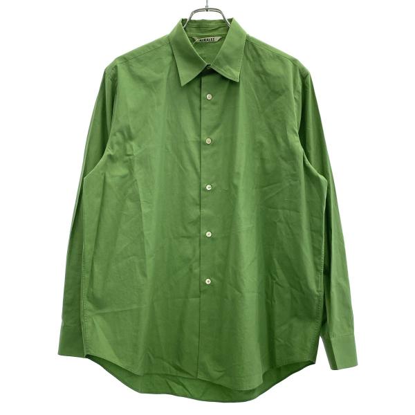 17 AURALEE オリーブグリーン シースルー長袖シャツ 17 AURALEE オリーブグリーン シースルー長袖シャツ 17 AURALEE
