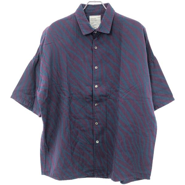 MINEDENIM ゼブラ柄 ショートスリーブシャツ MINEDENIM ゼブラ柄 ショートスリーブシャツ