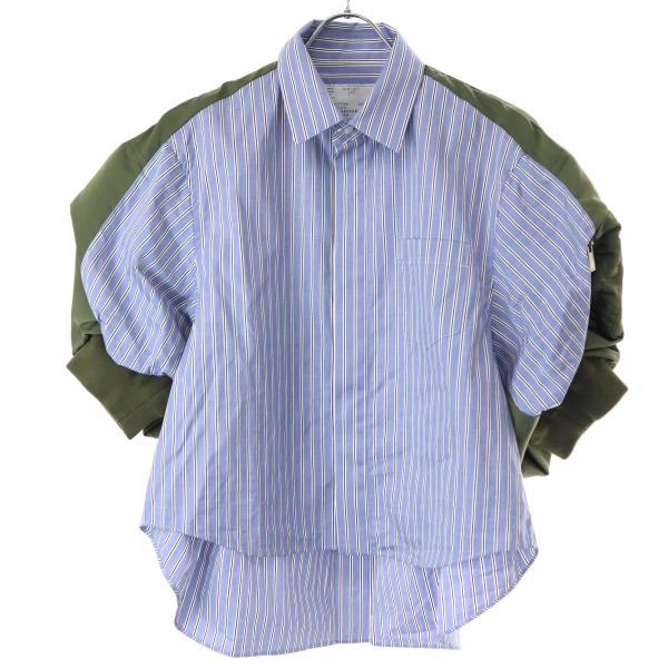 sacai サカイ 24SS Cotton Poplin x Nylon Twill Shirt sacai サカイ 24SS Cotton Poplin x Nylon Twill Shirt