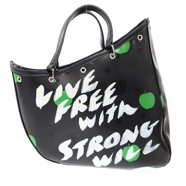 COMME des GARCONS コムデギャルソン The Beatles LIVE FREE with STRONG WILL メッセージ トートバッグ VZ-K250-051 ブラック ITA3AXUABWSW