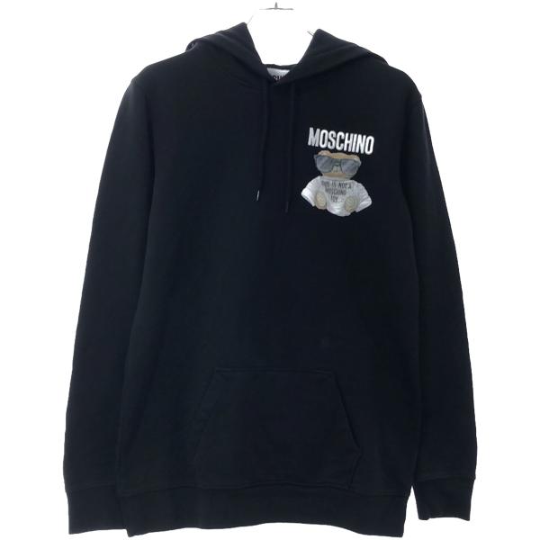 MOSCHINO - MOSCHINO モスキーノ テディ プリントパーカー  ブラック 40 MOSCHINO（モスキーノ） テディ プリントパーカー ブラック 40