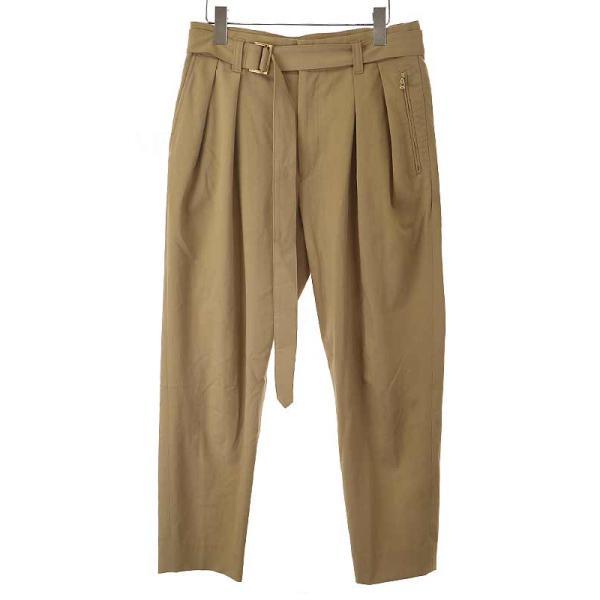 CULLNI クルニ 21AW 2タックベルテッドパンツ ベージュ サイズ:1 