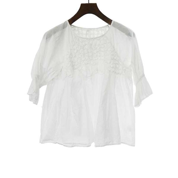 マーレット　ギャザー入り 長袖ブラウス マーレット ギャザー入り 長袖ブラウス 洗える】シャツカラー