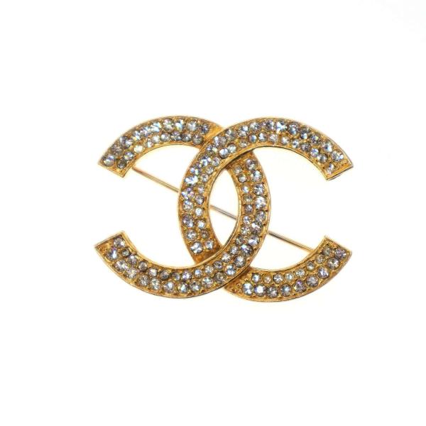 CHANEL シャネル 174 ヴィンテージ ココマーク ラインストーンブローチ