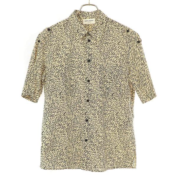 SAINT LAURENT PARIS サンローラン パリ ショートスリーブゼブラシャツ