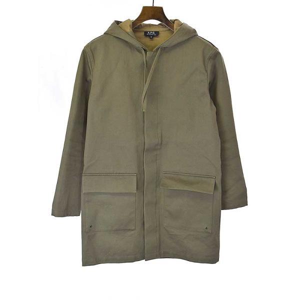 A.P.C アーペーセー ゴム引きモッズコート カーキ系 サイズ:XS A.P.C アーペーセー ゴム引きモッズコート カーキ系 サイズ:XS