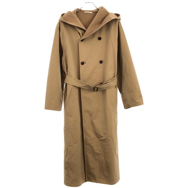 AURALEE ロング パテッド コート フード オーラリー AURALEE オーラリー 22AW FINX HARD TWIST GABARDINE HOODED DOUBLE