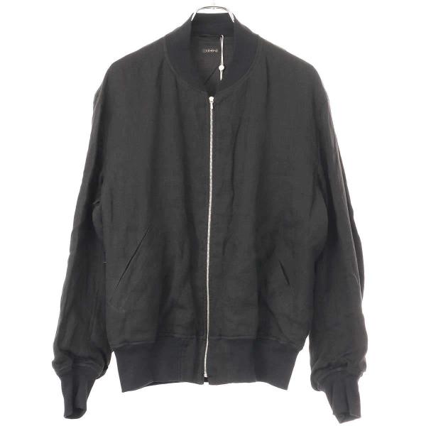a*m様 COMOLI 23ss リネンwクロスジップブルゾン サイズ2 COMOLI コモリ 23SS リネンWクロスジップブルゾン X01-01023 ブラック