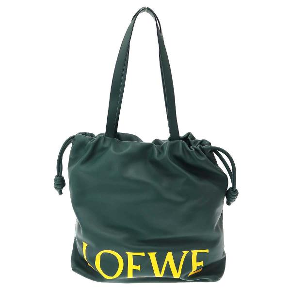 新品未使用　LOEWE ロエベ　オリーブグリーン　トートバッグ LOEWE（ロエベ） Flamenco Logo Leather Tote フラメンコ レザーラージ