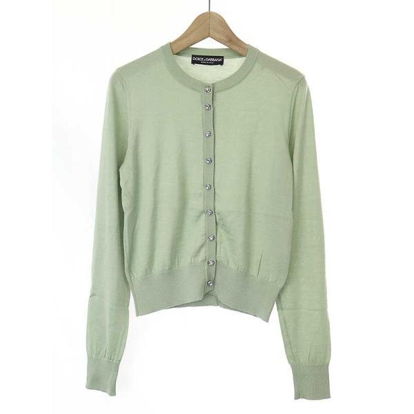 DOLCE&GABBANA ドルチェ＆ガッバーナ ビジューボタンカシミヤシルク  