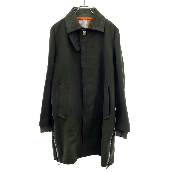 sacai（サカイ） 19AW ウールメルトンドッキングデザインコート 19