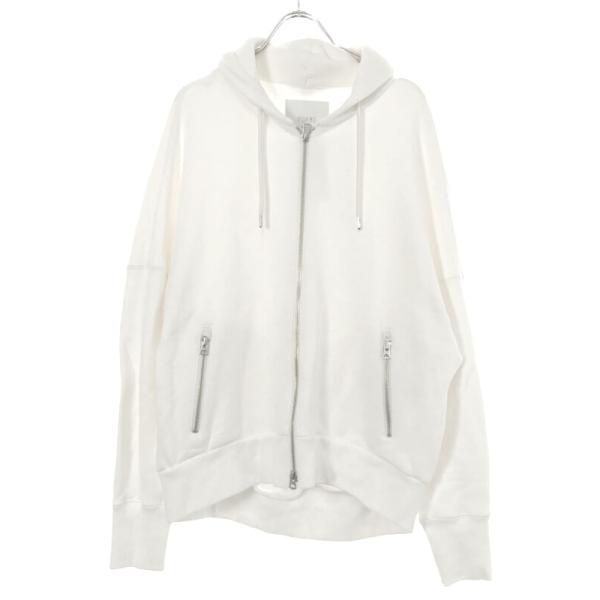 FORMO フォルモ Back drape Parka バックドレープジップアップパーカー 700101-2 ホワイト 2 modescape_rc-itcwtsuj93xs-uns0