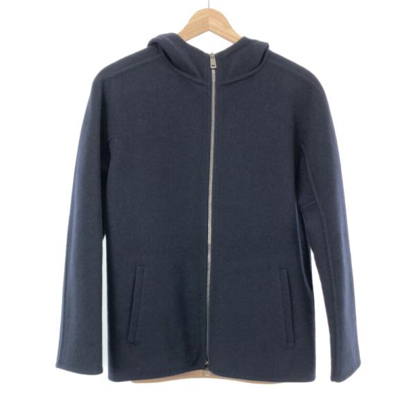 JIL SANDER ジルサンダー 16AW ウールフーデットコート ネイビー 34  
