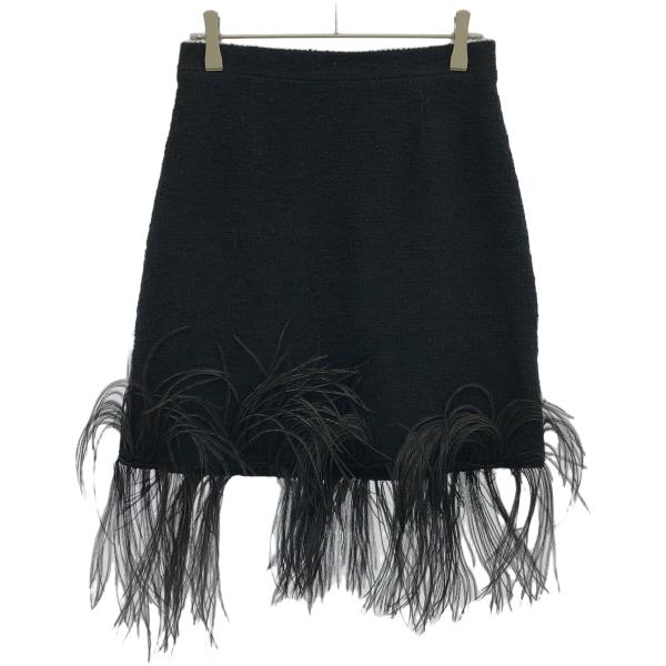 PATOU パトゥ フリンジデザインスカート ブラック 36