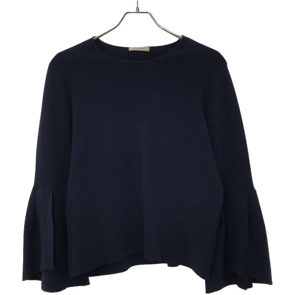 【未使用級】23AW アドーア　ダブルラッフルカフニット　38 フレアスリーブ ADORE（アドーア） 19SS クリアヴィスコースフレアスリーブニット