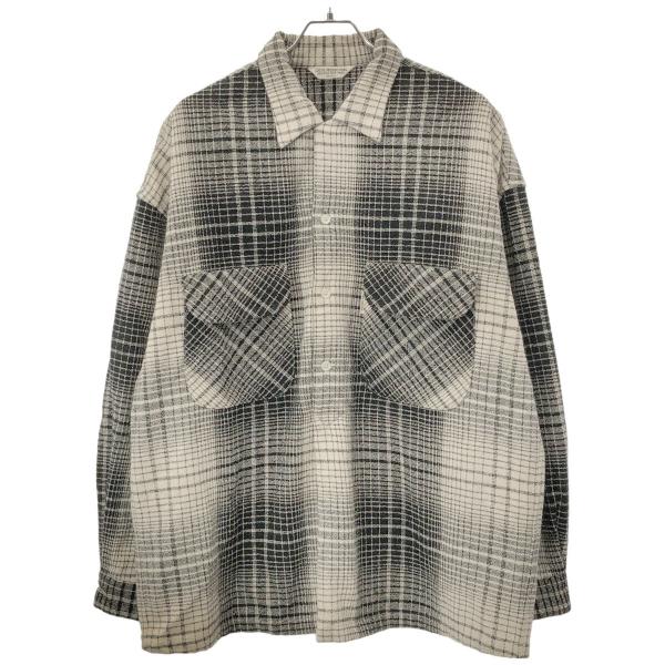 COOTIE クーティ 22AW Ombre Check Open Collar Pullover L/S Shirt