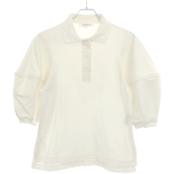 ENFOLD ストレッチカノコ 立体スリーブポロSHIRT エンフォルド