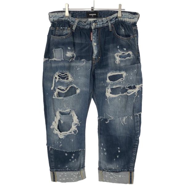 DSQUARED2 ダークブルー クロップドパンツ 楽天市場】ディースクエアード DSQUARED2 レディース パンツ