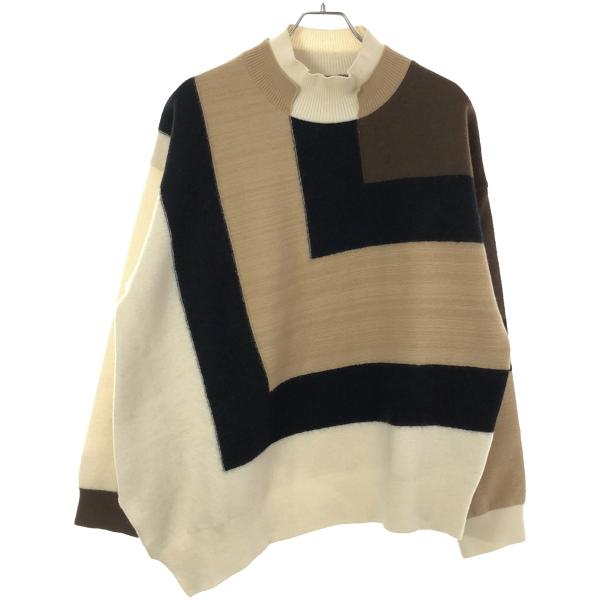 CULLNI クルニ 21AW ブロックニットセーター 21-AW-065 ミックス CULLNI クルニ 21AW ブロックニットセーター 21-AW-065 ミックス
