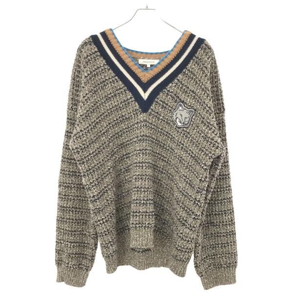 MAISON KITSUNE（メゾン キツネ） 23AW BOLD FOX HEAD Vネックプル