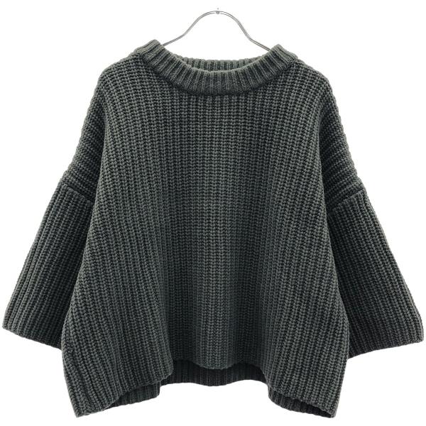 HYKE ハイク 21AW RIBBED CROP TOP リブクロップドニットセーター 212