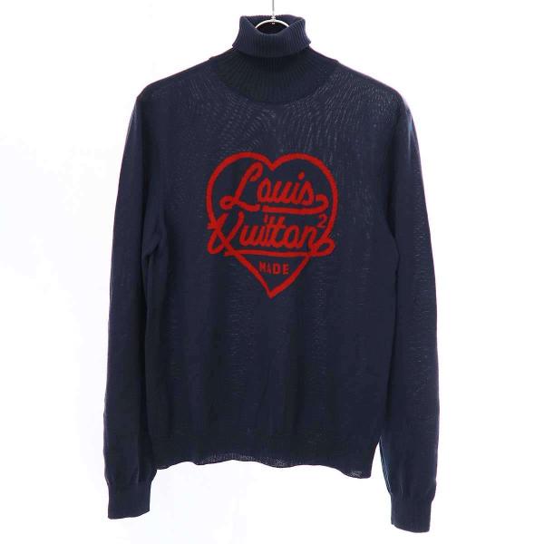 Louis Vuitton ハートロゴ タートルニット LOUIS VUITTON ルイヴィトン インタルシア ハート