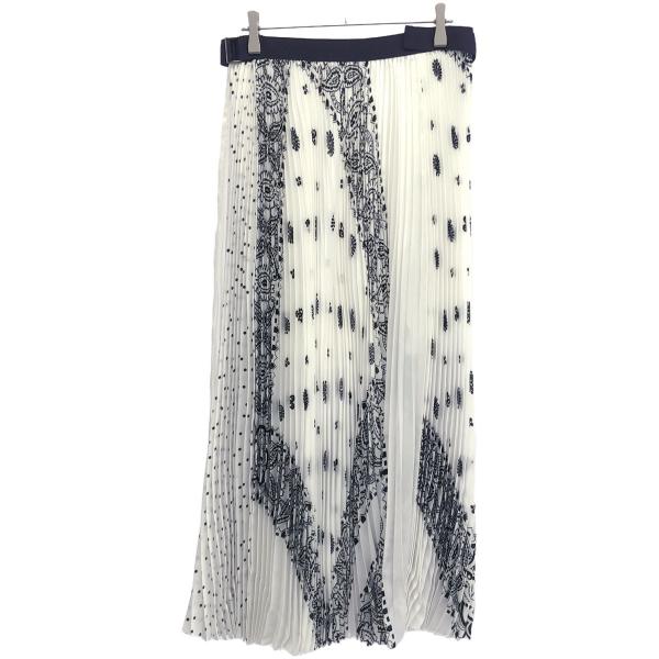 sacai プリーツスカート 白 バンダナ柄 サイズ1 sacai サカイ 21SS Archive Print Mix Skirt アーカイブバンダナ