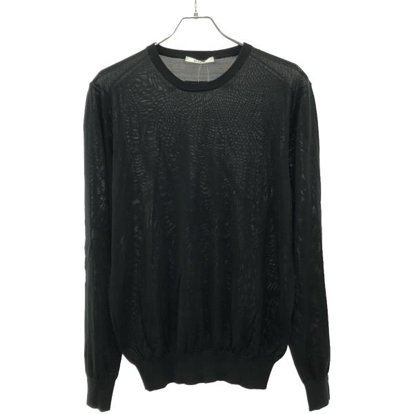 【新品タグ付き】SLOANE スローン 18G 天竺ニット 黒 サイズ3 日本製 SLOANE（スローン） 18G天竺シルク クルーネックニットセーター SL1S