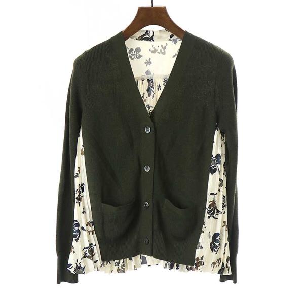 ✨希少✨sacai カーディガン ペイズリー柄 プリーツ ドッキング ✨希少✨sacai カーディガン ペイズリー柄 プリーツ ドッキング