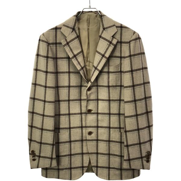 RING JACKET（リングヂャケット） カシミヤ混ウールチェックテーラード 
