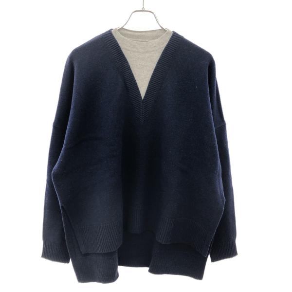 ENFOLD（エンフォルド） 24AW V-NECK LAYERED PULLOVER レイヤード