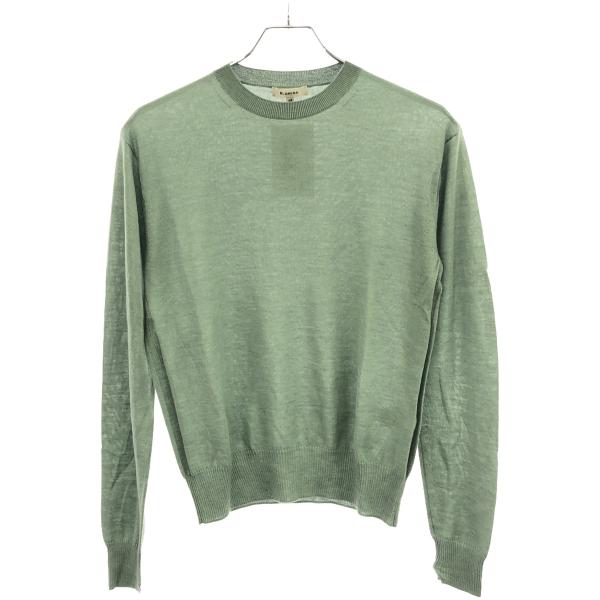 BLAMINK ブラミンク カシミヤシルク18Gクルーネックロングスリーブ