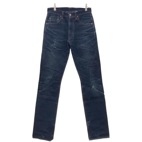 桃太郎ジーンズ 銀丹レーベルヨコ本藍染めテーパードデニム