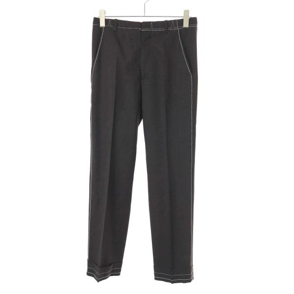 【裾未カット】 Maison Margiela ⑭イージースラックスブラック48 Maison Margiela（メゾンマルジェラ） Maison Margiela14 メゾン
