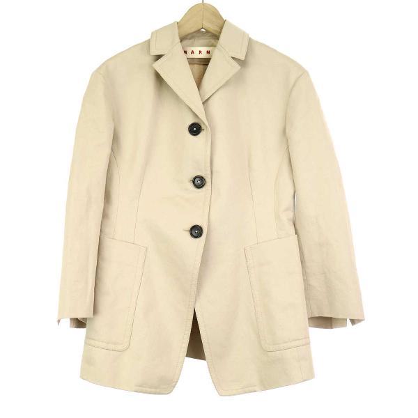 新品 MARNI 軽量ウール製襟付きジャケット 46 ベージュ レディース】JACKET | MARNI(マルニ) / アウター ブルゾン・ジャンパー