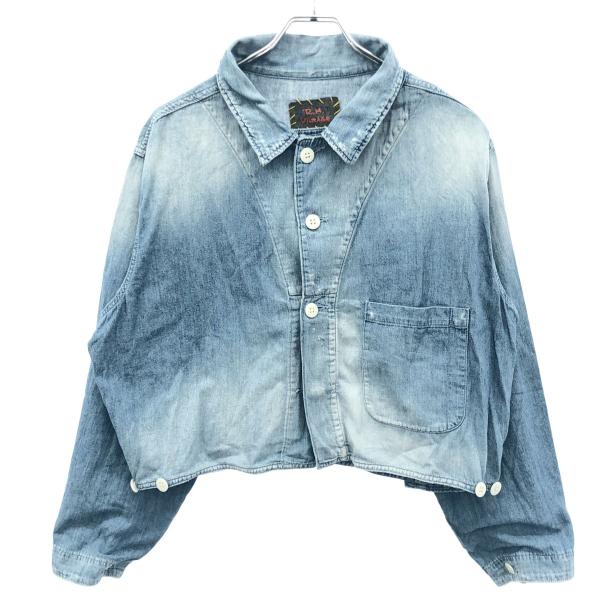 R.H.VINTAGE  ロンハーマンヴィンテージ デニムクロップドシャツジャケット 3210400168 インディゴ S ITJOBC9BL690